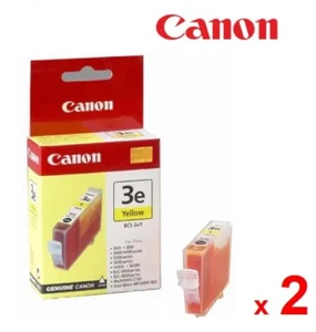 2 x Genuine Canon 3e BCI-3eY Yellow Ink Cartridges Pixma MultiPASS MP730 B402 - Picture 1 of 1