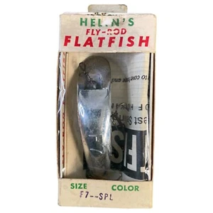 Leurre vintage Helin's Fly Rod Flatfish F7-SPL eau douce 4 crochets aigus argent - Photo 1/4