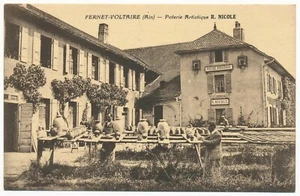 René Nicole Art Pottery Studio Fernet-Voltaire Francia Cerámica Artística AIN CPA - Imagen 1 de 2
