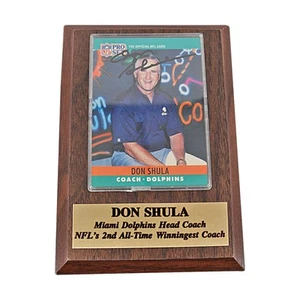 Don Shula Miami Dolphins Autographed Signed Card Plaque (Staque Of Plaques) - Picture 1 of 3