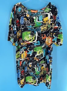 NUEVO: Vestido Jams World Clash Art Para Mujer Mediano Negro Graffiti Multicolor  - Imagen 1 de 7