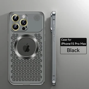 Funda de aromaterapia de metal con disipación de calor Magsafe para iPhone 15 14 Pro Max - Imagen 1 de 28