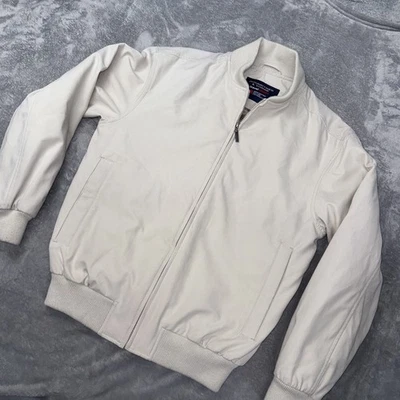 Roundtree & Yorke Travel Smart Jacket Men's Small Beige Full Zip Water Resistant - Image 1 of 4