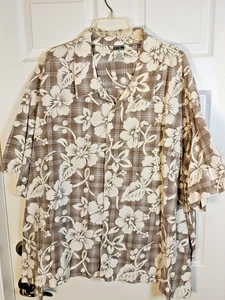Camisa de campamento hawaiana OP Sport para hombre 5XL todo algodón estampado floral manga corta - Imagen 1 de 6