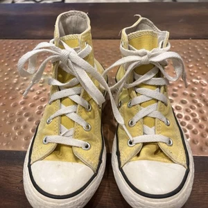 Zapatos Converse Youth All Star de caña alta de lona amarilla talla 13 - Imagen 1 de 14