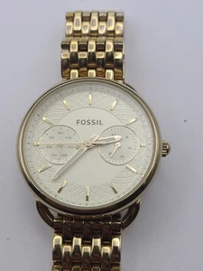 Fossil Tailor multifunction watch for ladies ES3714 Gold Tone New Battery Works - Picture 1 of 11