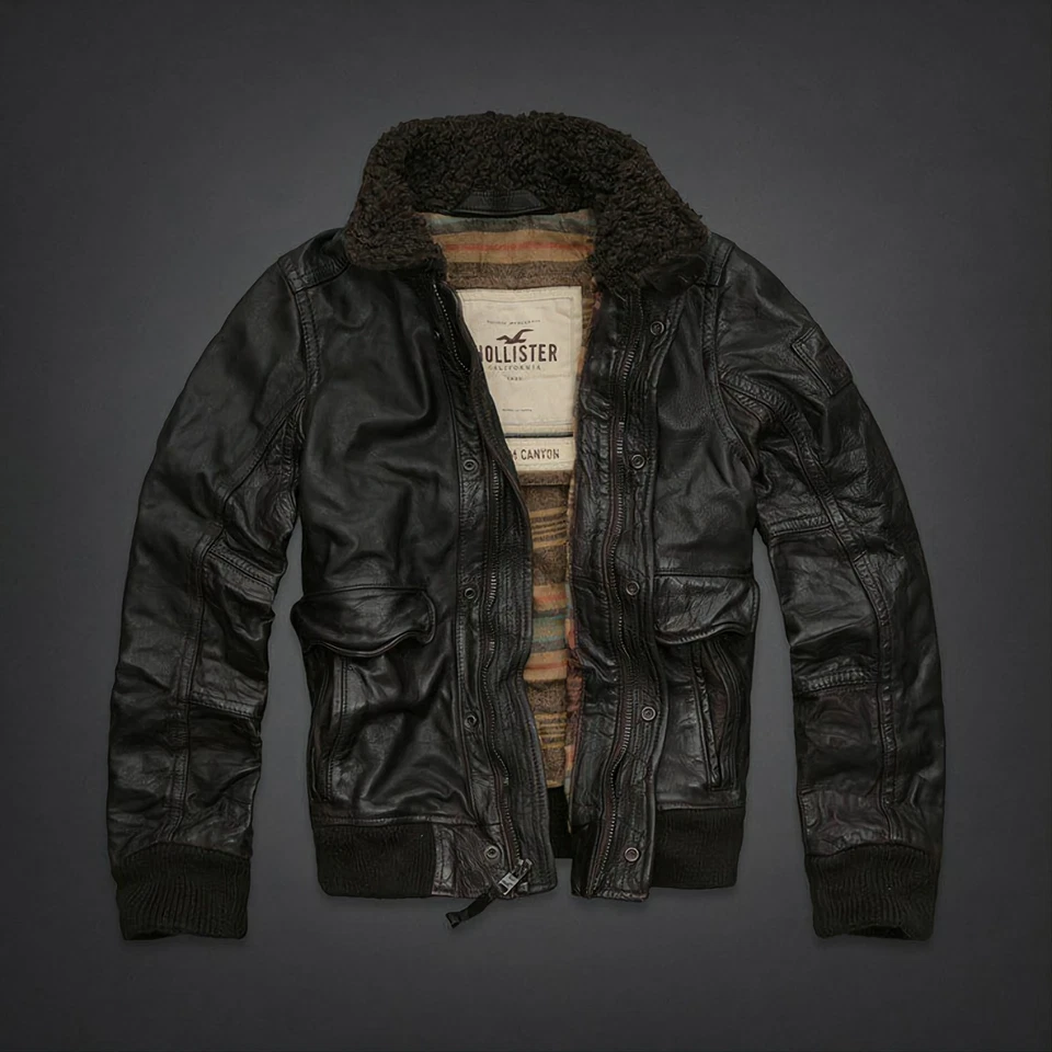 Chaqueta de cuero Hollister Palm Canyon talla grande Foto 1 de 4