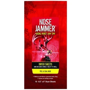 Nose Jammer Deer Elk Whitetail Hunting Game Scent Elimination Dryer Sheets 3168 - Picture 1 of 1