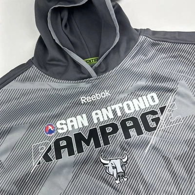Sudadera con Capucha Reebok AHL/NHL San Antonio Rampage Gris - Talla Grande - Nueva sin etiquetas Foto 1 de 4