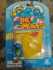 Vintage Smurf Schleich Pvc  Hang Glide Smurf Posable Figure In Package #13000