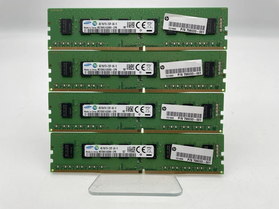 Samsung 16Gb (4x4GB)  PC4-2133P 1Rx8 798033-001 Desktop Memory - Image 1 of 1