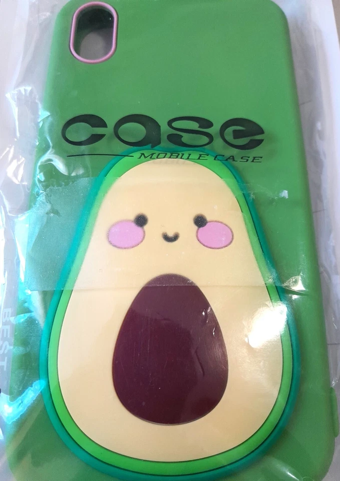 Мягкий чехол с мультяшным авокадо для телефона iPhone 6,1 дюйма - Изображение 1 из 2