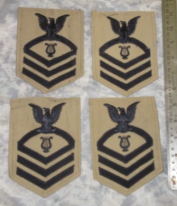 Lot Military Patches Khaki Aviation US Navy Eagle Harp Band Music C - Bild 1 von 2