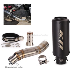 Silenciador deslizable negro para Honda CBR300R CB300F sistema de tubo de escape de enlace medio - Imagen 1 de 12
