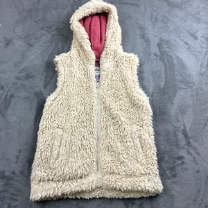 Mini Boden Girls Vest Size 9-10Y Fur Sherpa Lined Pockets Deep Pile Retro Warm - Picture 1 of 10