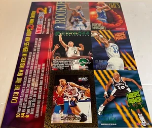 1994-95 SkyBox NBA Hoops Series 2 Hoja de promoción sin cortar Alonzo Mourning, Jason Kidd - Imagen 1 de 2