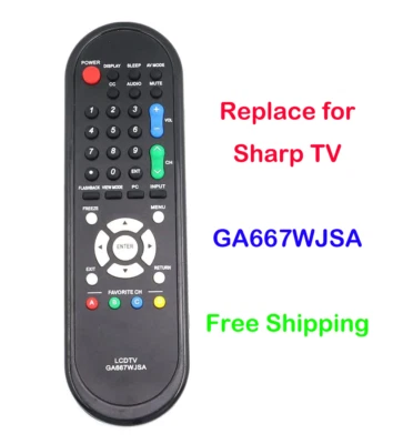 GA667WJSA Replace Remote Control fit for Sharp LCD LED Smart TV RRMCGA667WJSA - Imagem 1 de 4