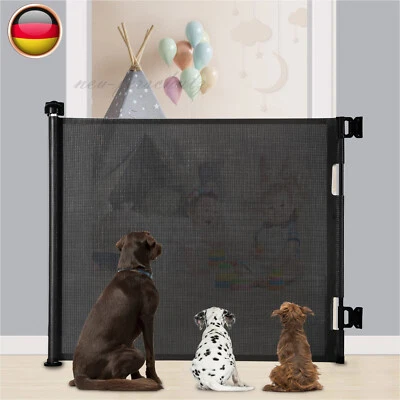 PVC Ausziehbar Türschutzgitter Treppengitter Baby Kinder Treppenschutzrollo Tür - Bild 1 von 4