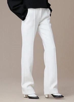 $398 NUEVO Pantalones Diane von Furstenberg DVF Plisados Frontales Marfil 6 Foto 1 de 4