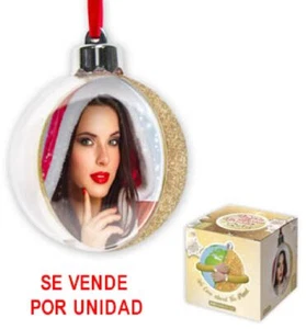 ZEP Weihnachtskugel mit Foto 7,5x7,5 cm Gold zum Hängen - Bild 1 von 1