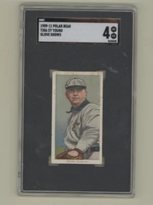1909 T206 Cy Young Cleveland Indians HOF Glove Shows Polar Bear Back SGC 4 - Picture 1 of 2