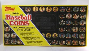 1989 Vintage Topps BaseBall Coins Complete Set OF 60 CIB 100422WBAN3