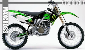 KAWASAKI KX250F 2004 - 2005 MAXCROSS GRAPHICS KIT DECAL FULL SuperSticker MONE3 - Picture 1 of 2