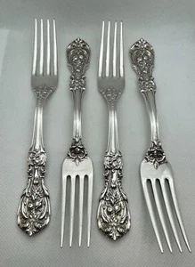 Sterling Reed & Barton Francis 1 1st Dinner Forks "H" 7 7/8" Set of 4 - Picture 1 of 4