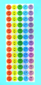 Colorful Emojis Glitter Sticker Sheet - Picture 1 of 4