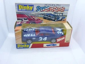 DINKY TOYS 201 Plymouth Stock Car Near Mint Boxed - Picture 1 of 12