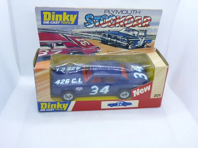 DINKY TOYS 201 Plymouth Stock Car Near Mint Boxed - Image 1 of 4
