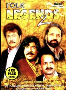 Folk Legends 2 - Attaullah, Akram Rahi, Shaukat Ali - Pakistani CD 4 Disc Pack - Picture 1 of 1