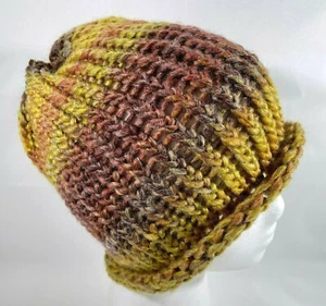 Gorro tejido a mano otoño marrón arce para mujer hombre adulto mezcla de lana #3 - Imagen 1 de 4