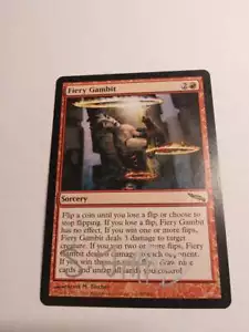 Fiery Gambit Signed by Artist Scott M. Fischer MTG Magic the gathering Mirrodin - Picture 1 of 2