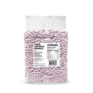 Tapioca Pearls Taro 3kg Bubble Tea Pearls Boba Vaccum sealed Drink Toppings - Foto 1 di 1