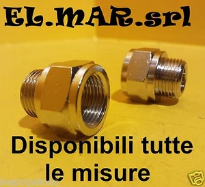 RIDUZIONE 1/8" 1/4" 3/8" 1/2" 3/4" raccordo ottone cromato compressore aria   - Imagen 1 de 1