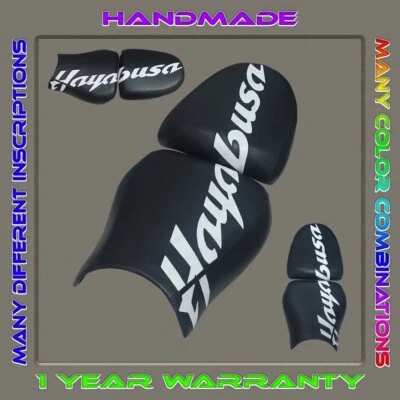 Custom Design Seat COVER Suzuki GSX1300R Hayabusa 1999-2007 Black+White (1Gen) - Image 1 of 4