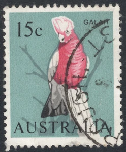 1966 Australia - Galah (Eolophus roseicapilla) 15¢ Fine Used bird Stamp - Picture 1 of 2