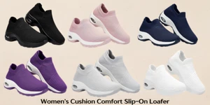 Women's Comfortable Sneakers Travel 2" Air Cushion Rocker Bottom Shoes - Picture 1 of 18
