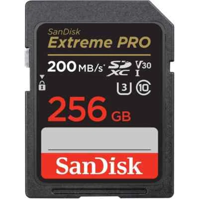 SanDisk 256GB Extreme PRO V30 SD Card (SDXC) - 170MB/s - Image 1 of 4