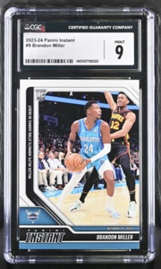 2023  Panini Instant #9 Brandon Miller NBA Debut ROOKIE CARD CGC 9 Mint P/R 355 - Picture 1 of 2