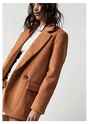 Free People Mari Coat Solid Blazer Jacket Terracotta Medium £178 BNWT New - Image 1 of 4