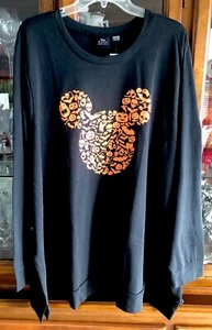 Lane Bryant DISNEY Halloween Graphic Black/ Orange Sweatshirt NWT 30/32 NWT - Picture 1 of 16