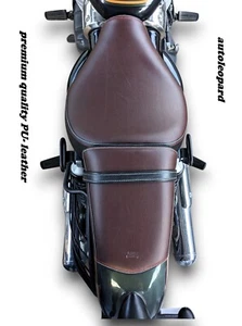 Premium Quality Seat Cover For Royal Enfield Meteor 650 Coffee Brown - Bild 1 von 5