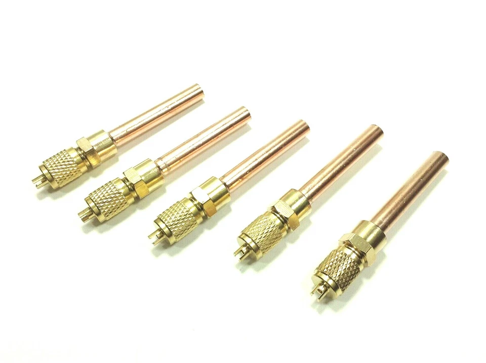 IRP NEW 5/16" Copper Extension Tube Access port w/ schrader valve core cap o-ring