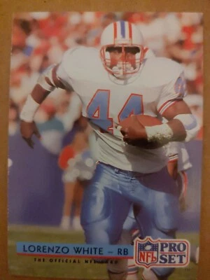 Houston Oilers Football Card1992NFL ProSet#188 Lorenzo White RB - Image 1 of 3