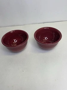 Corsica Home Hand Painted 4.5" Fruit Bowls. Set Of 2. Red-Cranberry Read Des - Picture 1 of 12