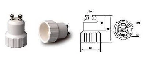 Adaptador De Casquillo De Lámpara E14 A GU10 - Imagen 1 de 1