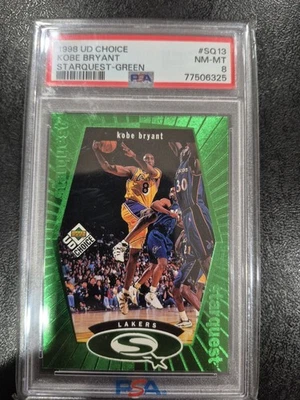1998 Upper Deck UD Choice - Starquest Green #SQ13 Kobe Bryant L.A Lakers Psa 8 - Image 1 of 2