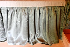 Bella Notte Linens Queen Bed Skirt/Ruffle; Olive Green - Picture 1 of 5